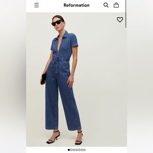 Reformation Cassidy Denim Jumpsuit